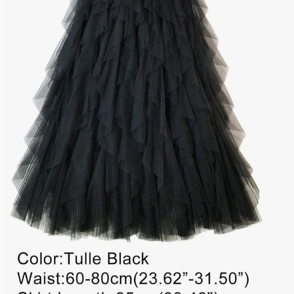Tulle Black Skirt - One Size - Picture 4 of 4